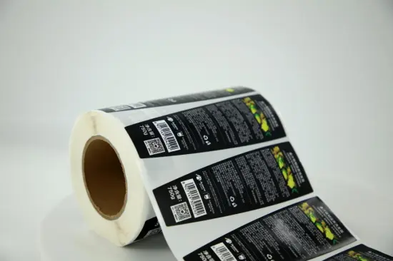 Custom round adhesive waterproof synthetic paper label