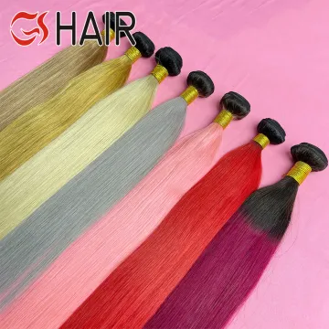 GS Factory Wholesale: 10"-30" Dyed Ombre Human Hair Bundles & Brazilian Colored Hair Extensions In Stock
