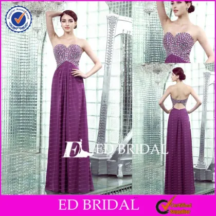 CE430 Attractive China Factory Sweetheart A-Line Beaded Bridesmaid Dress Royal Purple