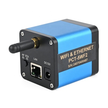 Kamera mikroskop wifi PCT-5WF2 dengan output LAN dan Wi-Fi