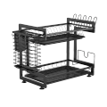 Metall -2 -Tier -Schalenregal