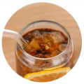 Taza de café de vidrio Pyrex ecológico con tapa de bambú