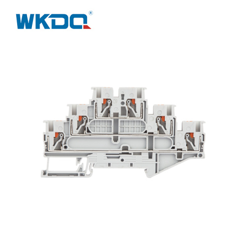 Triple Level Din Rail Push-in Terminal Blocks