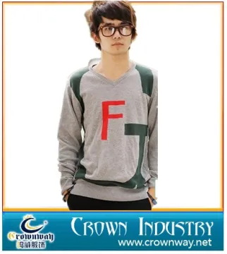 Men's Youth Fashion Knitted V Neck Long Sleeve Pullover Sweater (CW-SWEATER-8)