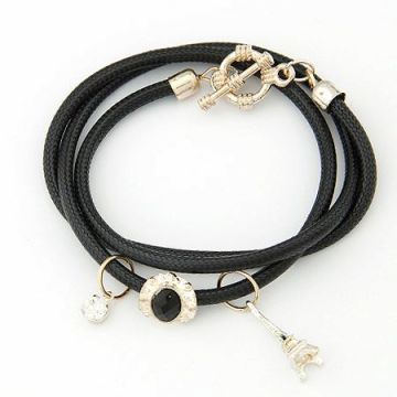 New design with gold accessories metal clasp for leather bracelet supplies