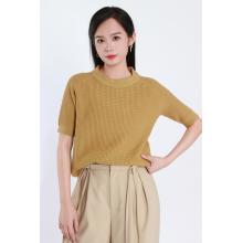 Sweater Woolen Mid-Sleeve Crew-Neck