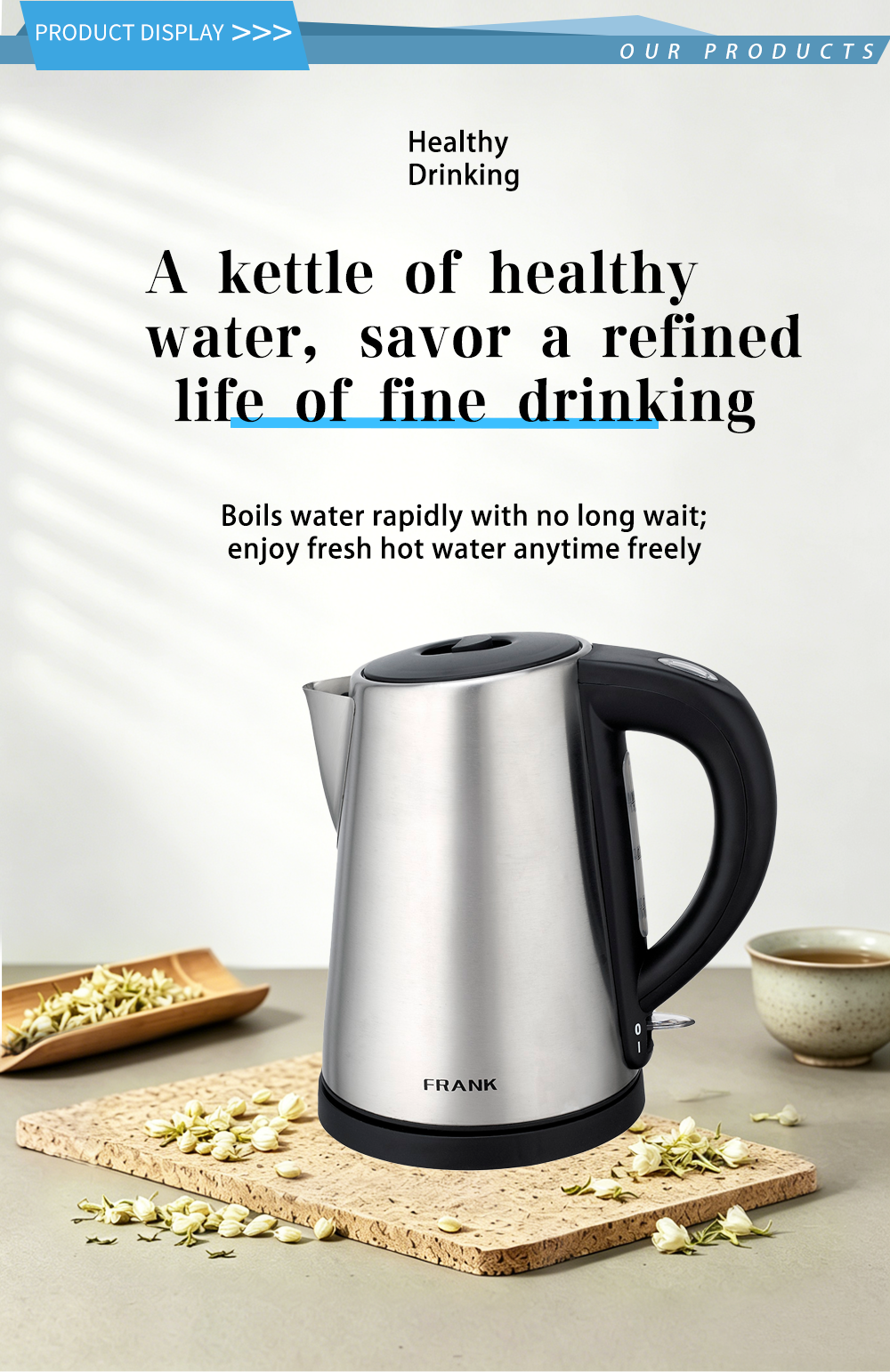 304 stainless steel kettle FK-1210 1