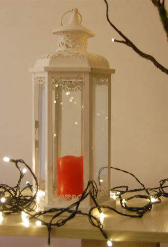 Holiday Decoratian Lantern with Warm LED