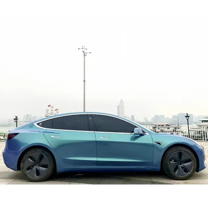 Magic Peacock Green Car Wrap