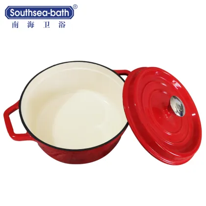 Enamel cast iron stew pot