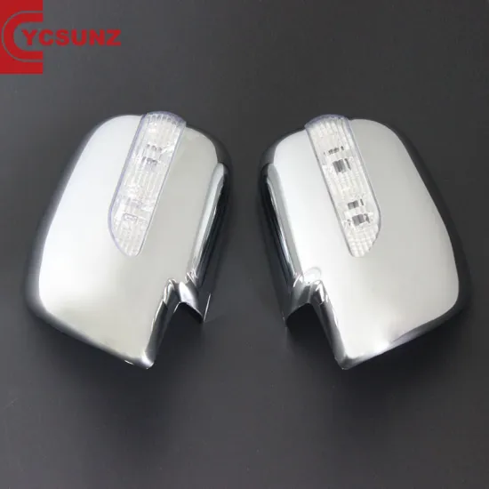 YCSUNZ ABS Chrome Plastic Door Mirror Cover with LED for Toyota Hilux Vigo 2005-2012