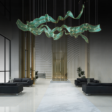 Modern LED Chandelier for Hotel Lobby and Hall Decor