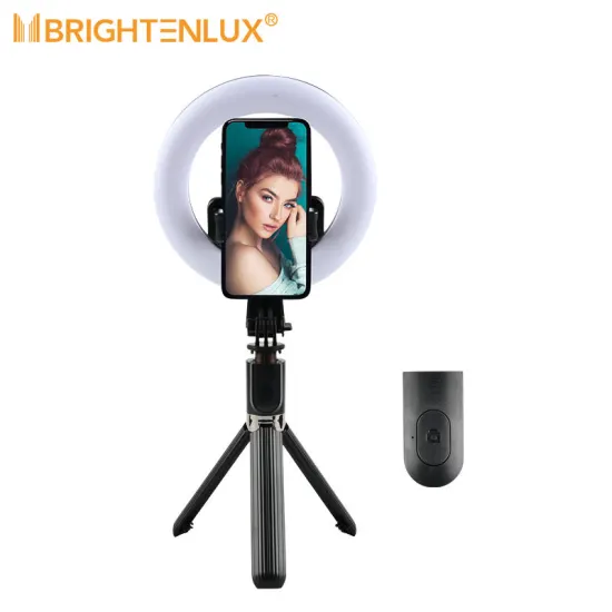 Professional Foldable Ring Light with Tripod Stand for Phone: 360 Rotation LED Selfie Ring Light
