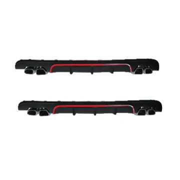Black and Red PP Rear Lip Spoiler Diffuser for Hyundai Elantra 16-18 - Cheap Price Car Body Kit Parts