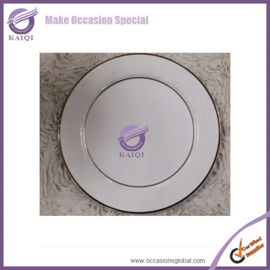 Hotel Wholesale Cheap Bulk China Dinner/Dessert Plates Small White Porcelain Ring Dish Different Shapes White