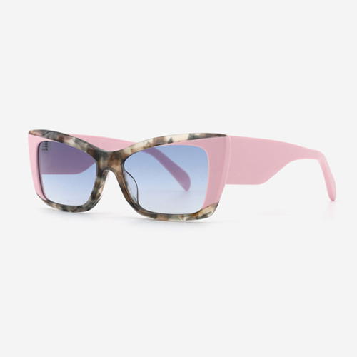 Square Cat Eye Lamination Acetate Women's Sunglasses