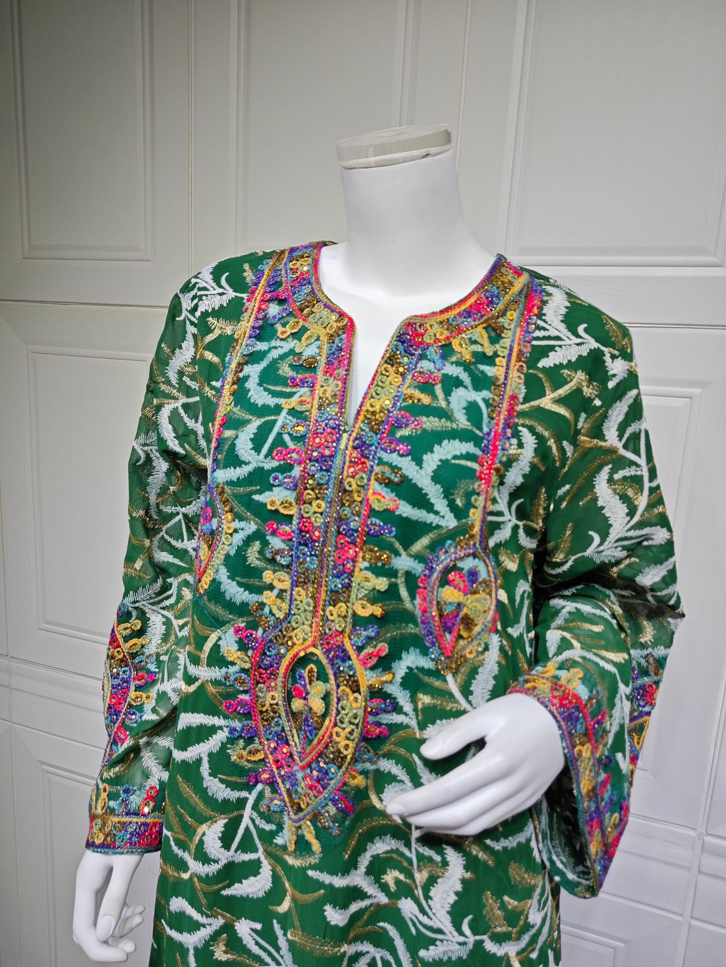 Embroidered Abaya Dress AB526 (3)