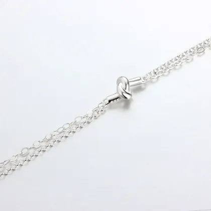Wholesale 925 silver interest knot bracelet jewelry