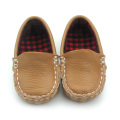 စစ်မှန်သော Leather Boat Baby Shoes ကလေးများ Casual Shoes