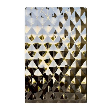 Placa em relevo de aço inoxidável 18