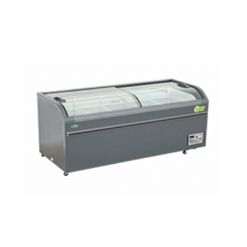 Hot Selling Supermarket Showcase Refrigerator - Horizontal Display Island Freezer with LED Lights
