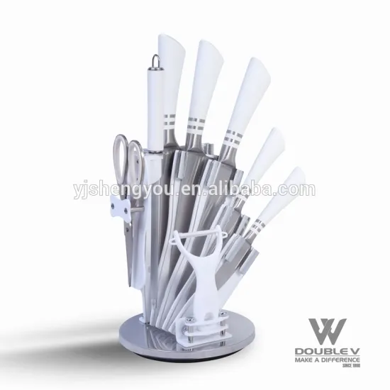 8pc steel head knife set with good quality handle