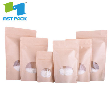 printed three side sealing waterproof clear paper pe zipper bag