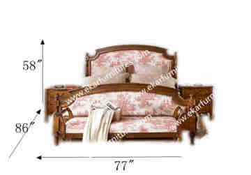 Hot Sale Modern Design American Style Wooden Bed