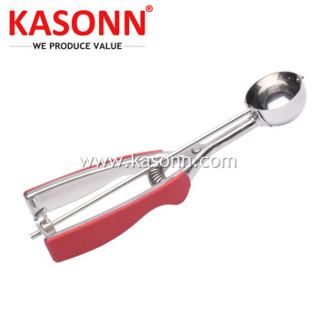 Scooper de sorvete de aço inoxidável com garras anti-derrapantes