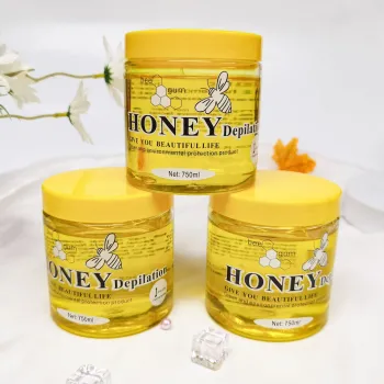 Private Label Honey Hair Removal Wax with Beeswax Cleansing Gel - Natural & Safe for All Skin Types, 750ml