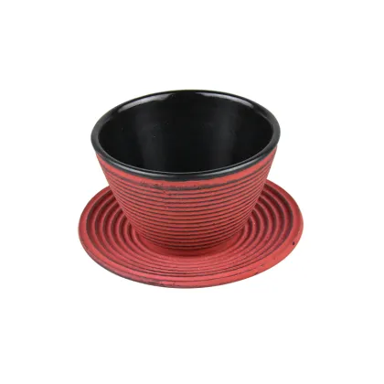 Red Cast Iron Teapot