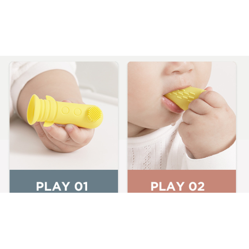 Aangepaste Super Fancy Silicone Baby&#39;s eerste tandenborstel