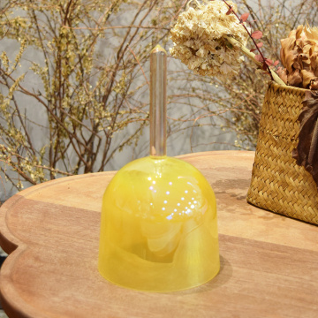 Yellow Clear Quartz Crystal Handle Singing Bowl