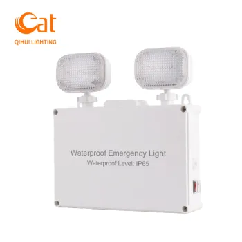 Dual Heads 3CCT 12W Waterproof LED Emergency Lamp With Self-test Function