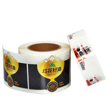 Plastic Paper Vinyl label stickers printing custom