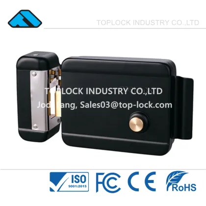 Electric Lock Gate 12V Electronic Rim Lock for Left Open Door
