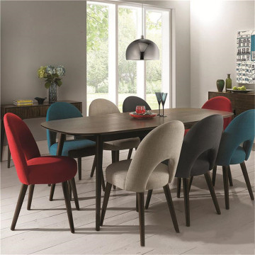 Modern Coffee Solid Wood High Chair for Casual Dining and Restaurant
