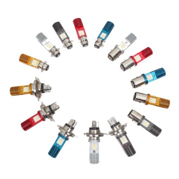 Wholesale HS, HS1, H4 LED Motorcycle Headlights - Red, Blue, Gold & More (12-80V)