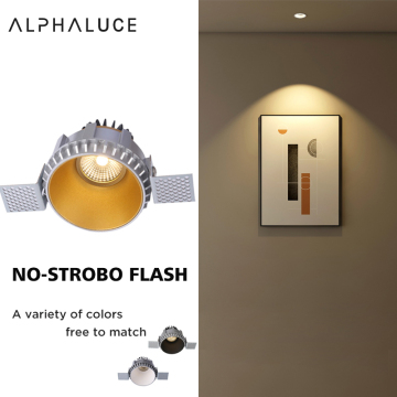 Easy Installation Ceiling Protection Anti Glare IP54 10W Round LED Trimless Downlight