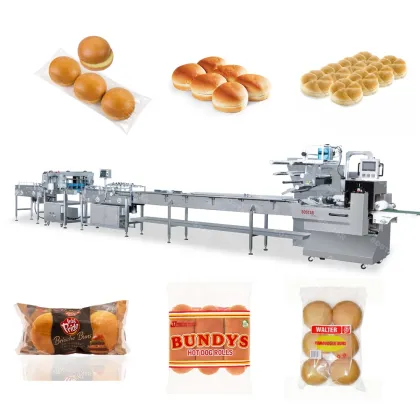 Automatic High Speed Bakery Buns Burgers Hamburger Packing Machine Equipment For Food Beverage Factory