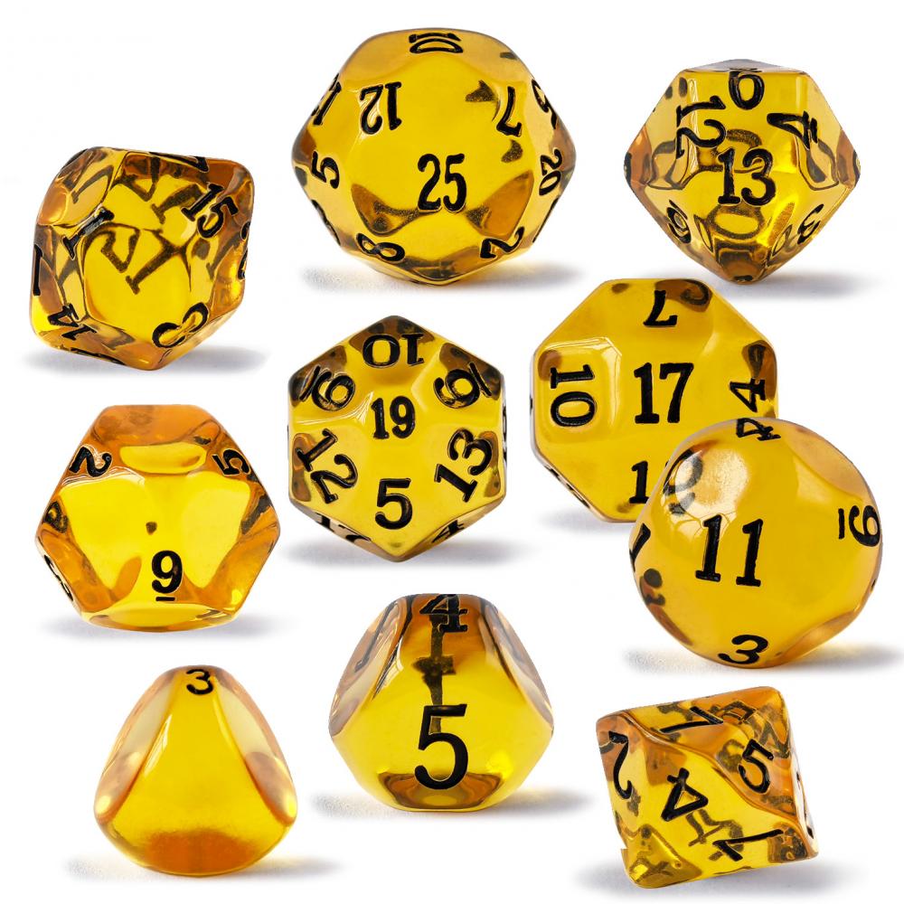 10 Pieces Odd Numbered Polyhedral Dice Set D3-D25, Odd Number Dice D3, D5, D7, D9, D11, D13, D15, D17, D19, D25