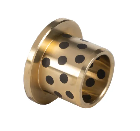 High Precision High Temperature Brass Bushing Wear-resistant Shoulder Type Flanged Self-lubricating Bearing
