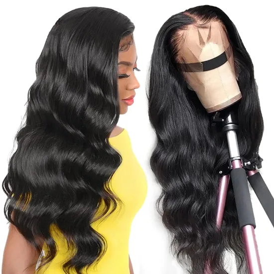 Human Hair Lace Front 13X6 Cuticle Aligned Human Hair Wigs Adhesive Waterproof Private Label Hd 13X6 Lace Frontal Wigs