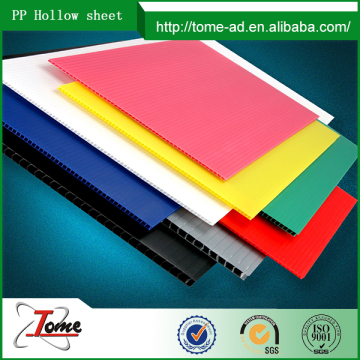 White and color PP hollow sheet for sign board screen printing