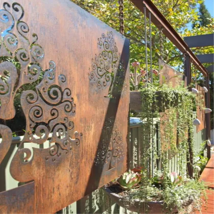Rusty Steel Laser Cut Screens