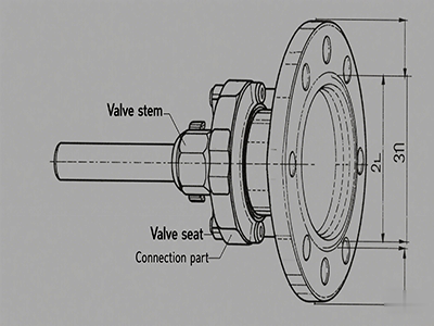 Labeled Planar View of Valve Stem & Seat Assembly