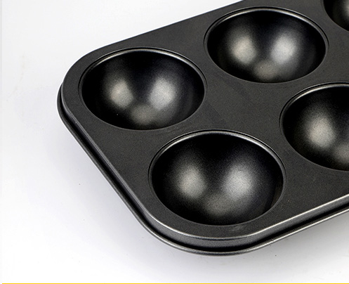 6-cavity carbon steel semicircle muffin pan-gray005