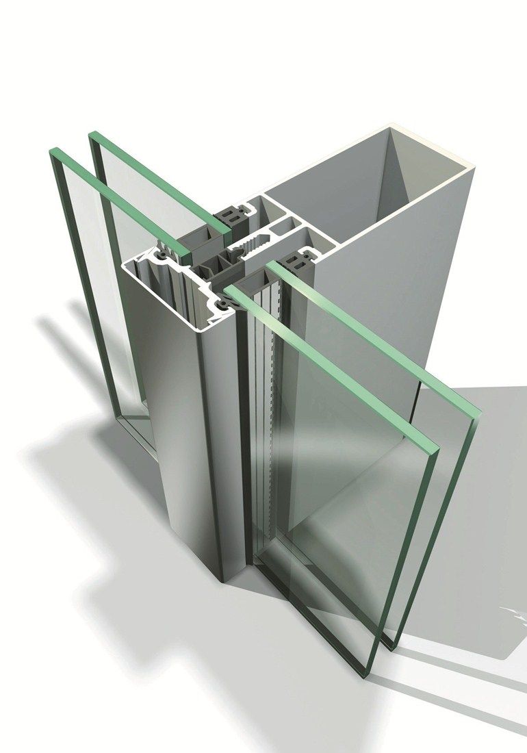 semi hidden frame curtain wall system