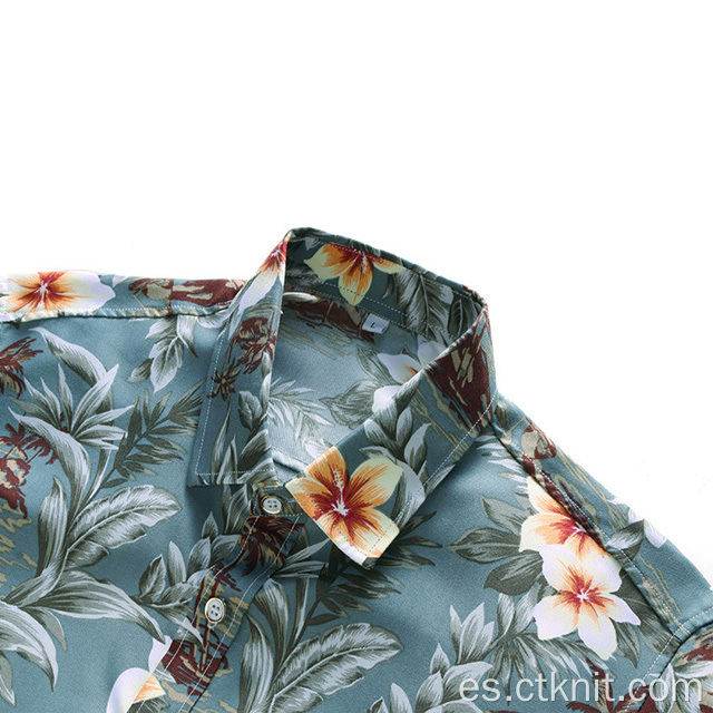 camisa navideña estampada para hombre