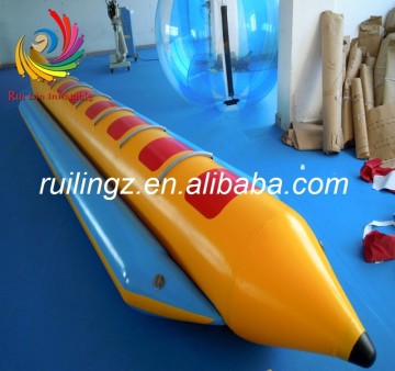 2014 hot water sport 8 perosn durable pvc Inflatable banana boat CE/UL pump